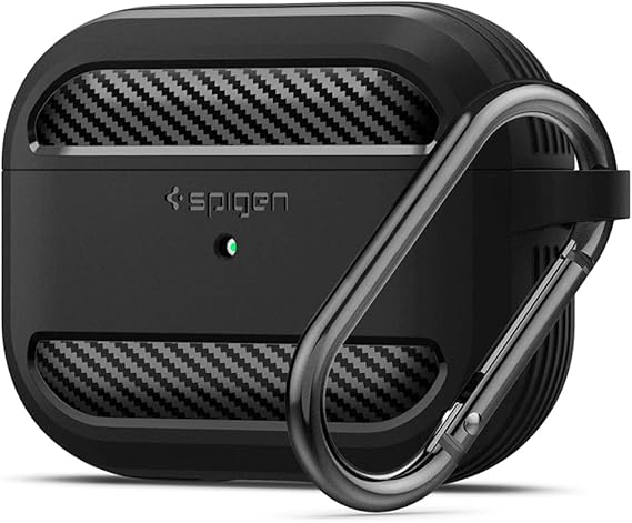 Case Rugged Armor Matte Black - ASD00540 compatible with Spigen AirPods Pro (1st generation)