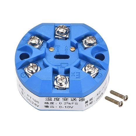 uxcell PT100 Temperature Sensor Transmitter 24V DC 0-10V -50C to 200C