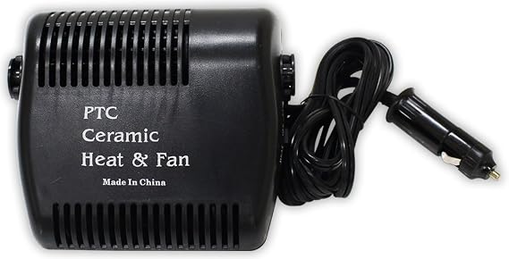Hawk 12 V, 120 Watt Ceramic Heater & Fan For Vehicle Accessory Outlet: TA-07640