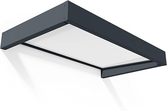 Palram - Canopia Sophia 1600 5' x 3' Door/Window Awning, Gray/Mist
