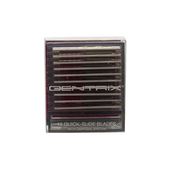 Cricket Centrix Hair Cutting Razor Replacement Blades 10 Pack, Ultra-Sharp Stainless Steel, Compatible with Centrix and Cricket Razors, Easy Slide-On Design with Built-In Disposal System