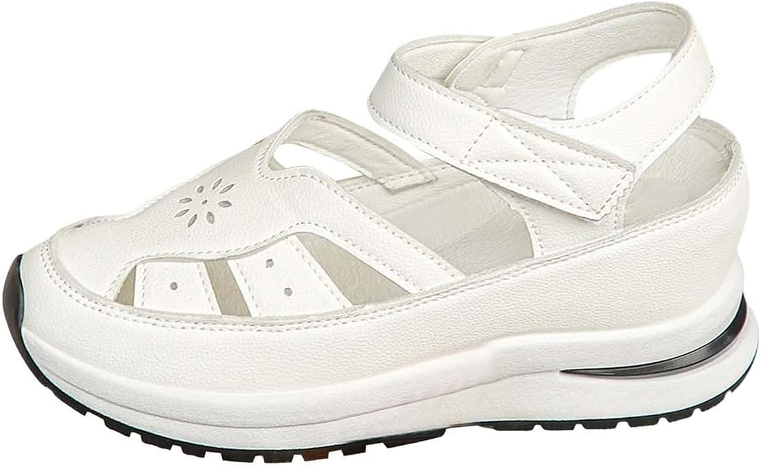 Sports Sandals for Women 2025 Breathable Hollow Out Wedge Shoes Closed Toe Comfortable Sneakers Casual Adjustable Strap Walking Shoes