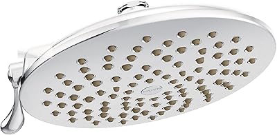 Moen Velocity Chrome Two-Function Rainshower 8-Inch Shower Head with Immersion Technology for a High-Pressure Rinse, S6320