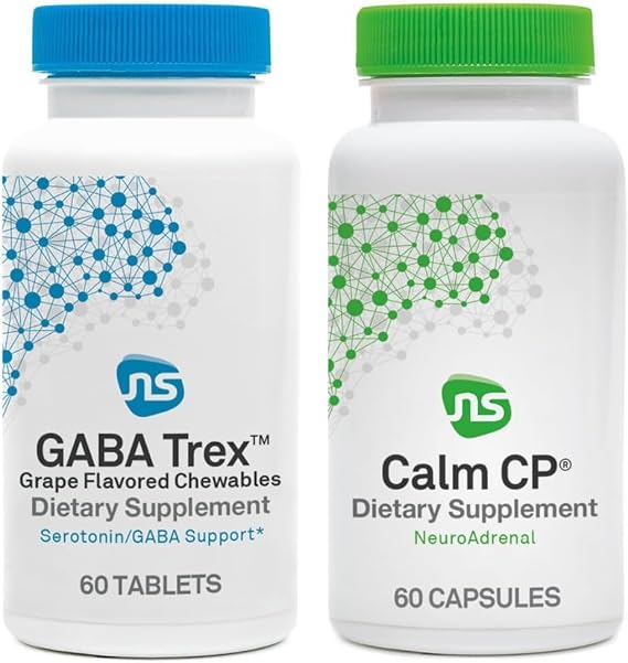 NeuroScience GABA Trex & Calm CP Duo - Supports Calm, Cortisol Management and Sleep with L-Theanine, Banaba Leaf & Phosphatidylserine