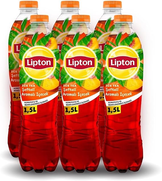 Lipton Ice Tea Peach Cold Tea Pet 1.5 L x 6 Pieces
