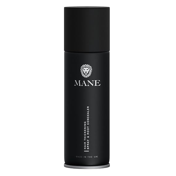 Mane Micro-Mineral Hair Thickening Spray & Root Touch Up Spray, Instant Volume & Root Cover Up for Thinning or Fine Hair, Lightweight Buildable Coverage for Men & Women, Ash Blonde, 200 ml