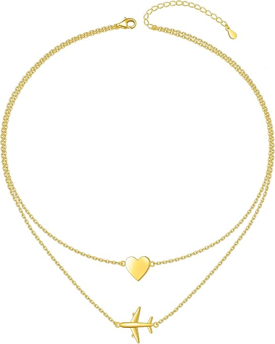 Yearace Airplane Necklace S925 Sterling Silver Cloud Airplane Jelwery for Women Teen Girls Airplane Jelwery Gifts for Stewardess Flight Attendants Pilots World Travel Flight