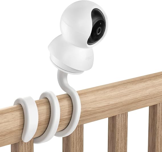 TP-Link Tapo C210/C200 ve Kasa İç Mekan Tavası EC70/KC410S için Duvar Montajı, 1 Paket Ayarlanabilir Açılar Braketi 180 Derece Döndürme Kurulumu Kolay Güvenlik Kamerası Braketi/Tutucu (Esnek Montaj)