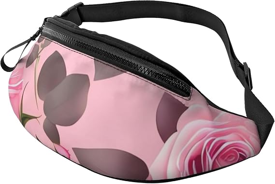 Pretty Roses Fanny Pack for Women Men Crossbody Bag Belt Bag Fashion Small Waist Pack Outdoor Bum Bag