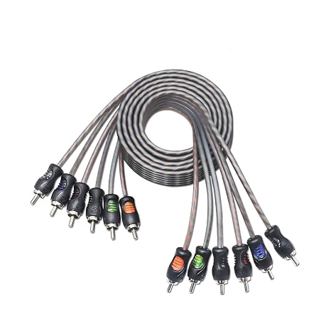 RECOIL RCI66 6ft 6-Channel RCA Audio Cable Twisted Pair Noise Reduction
