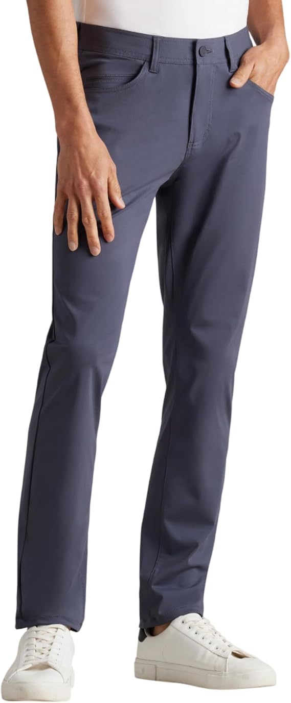 Rhone Commuter Five Pocket Men's Pants, Stretch Fabric, Slim-Straight Fit Mens Jeans, All-Day Comfort Golf Pants