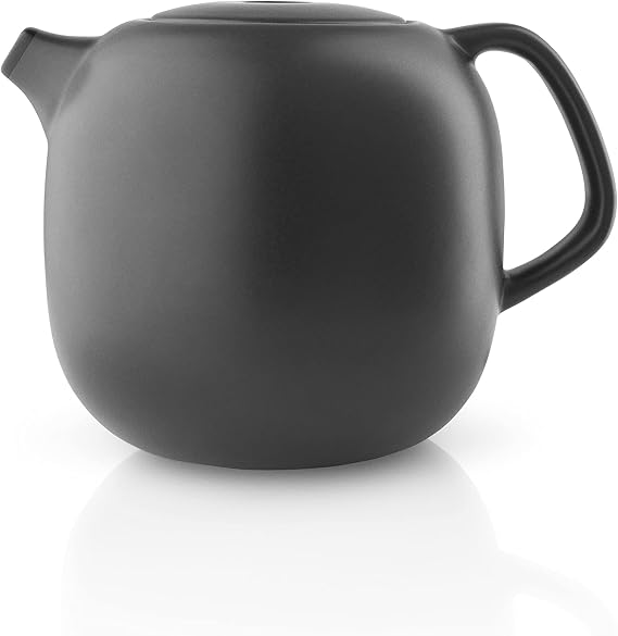 EVA SOLO | Nordic Kitchen Teapot 1L | Drip Free | Dishwasher safe | Black Stoneware | Danish Design & Functionality | Tools Kitchen Gadgets & Accessories
