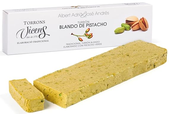 Vicens Agramunt's Torrons - Albert Adria & Jose Andres - Soft Green Pistachio Nougat - 10.58oz/ 300gr