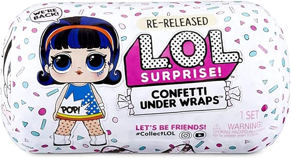 LOL Surprise Confetti Under Wraps Playset Re-Released Toy Doll with 15 Surprises - Girls Gifts Baby Doll Set with Doll Accessories - Birthday Present for Girls Ages 6-11 Years
