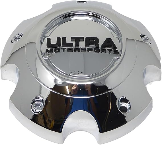 ULTRA 5 Lug CHROME Wheel Center Cap (QTY 2) p/n # 89-9750C WITH BOLTS