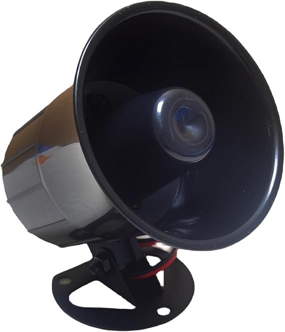 Wired Alarm Siren Horn 15W DC 6 to 12V Security Siren with Bracket for Home Security Alarm System