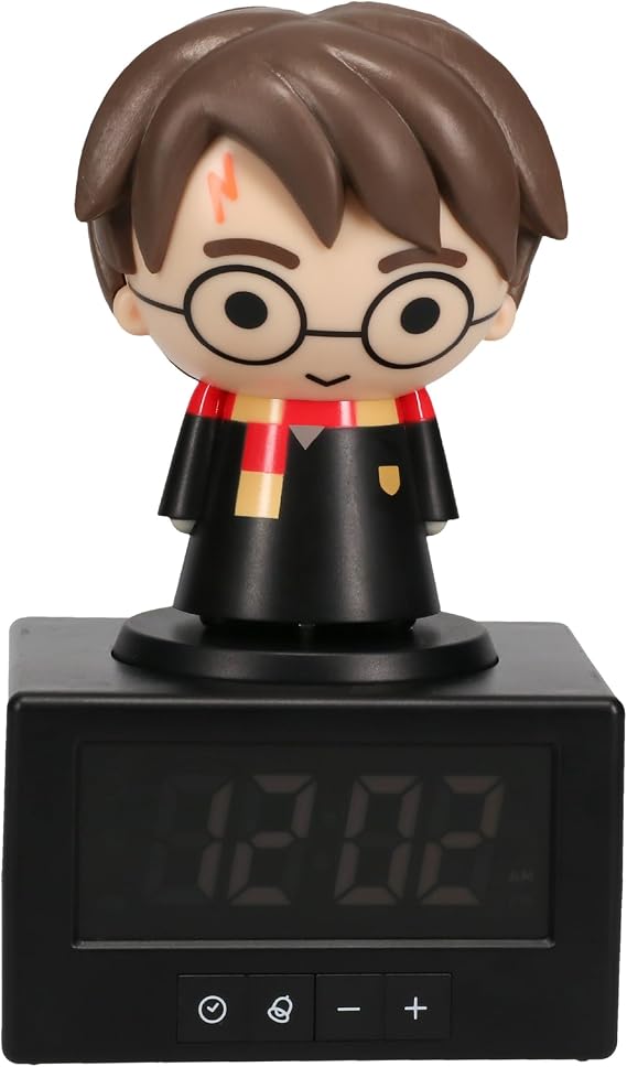 Paladone Harry Potter Digital Alarm Clock, Press Harry Potter for a Glowing Lamp or Night Light, Room Decor and Officially Licensed Merchandise