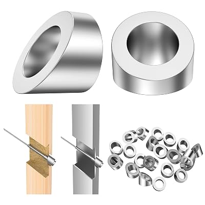 BLIKA 20 Pack 516 ID Angle Washers for Cable Railing Posts, Stainless Steel 30 Degree Angle Beveled Washer for 18, 316 Invisible Cable Railing Hardware, Cable Railing Angled Washer