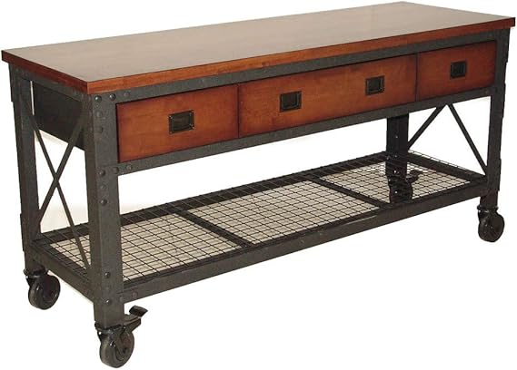 Duramax Rolling Workbench Furniture 72 in. x 24 in. with 3 Drawers, for Home, Garage, Workshop