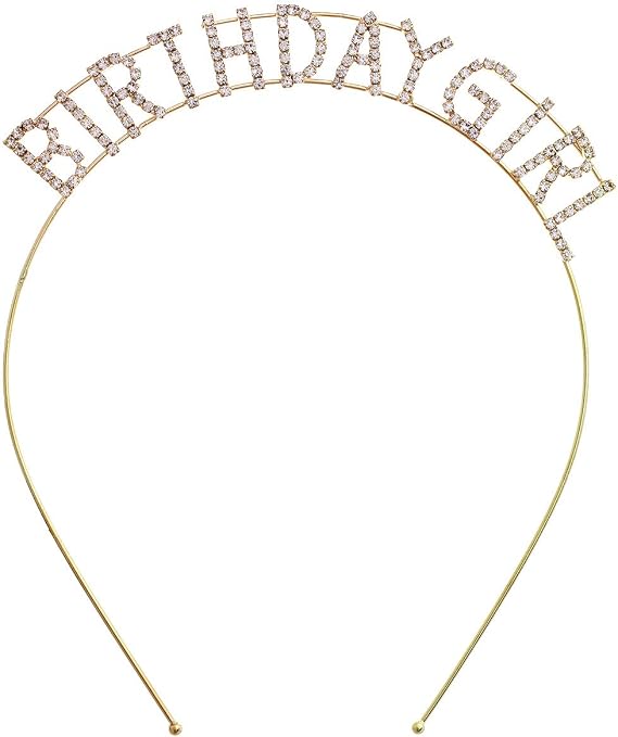 Sparkly Rhinestone Birthday Girl Party Headband