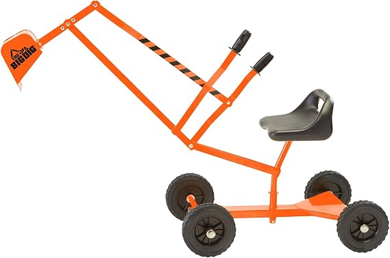 The Big Dig and Roll Special Edition Sandbox Sand Digger Excavator Crane with 360 Degree Rotation Base for Children 3 Years Old and Up, Orange