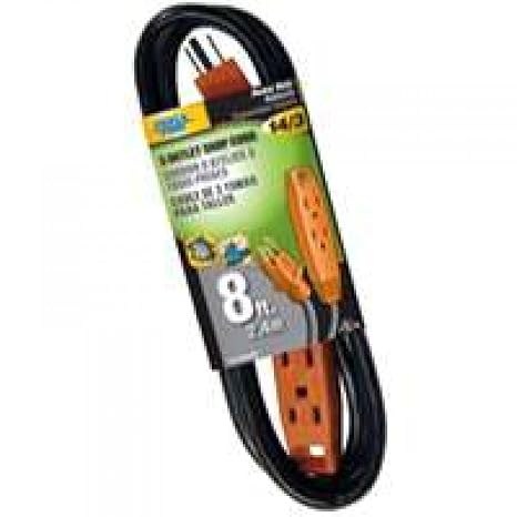 Power Zone ORGL42199 14/3, 8' OR890708 3-Outlet Extension Cord