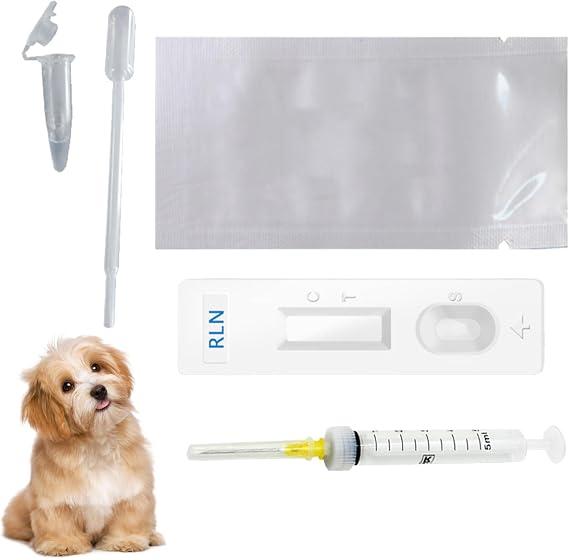 Dog Pregnancy Test Kit at Home, Fast and Accurate Detection Dog Pregnancy Test with Buffer, Disposable Early for Dogs.
