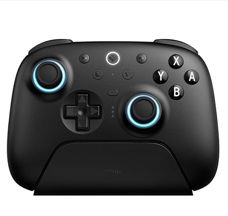 8BitDo Ultimate 2 Bluetooth Controller for Switch, Switch 2 and PC Windows, Switch Pro Controller with TMR Joysticks and Charging Dock, Tactile/Hall Triggers, Vibration & Motion Control, RGB Fire Ring