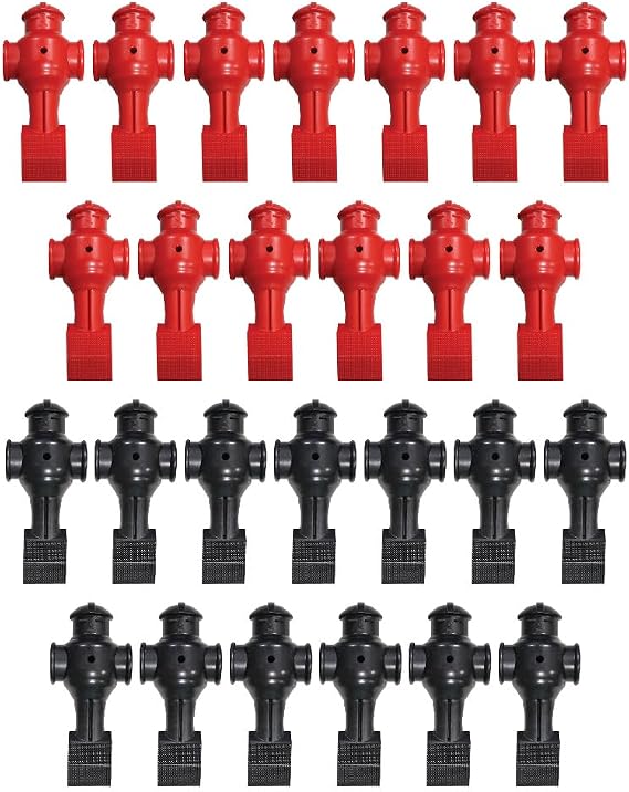 Foosball Men - Black & Red - Set of 26