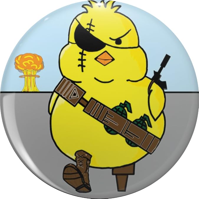Lethal Chicken Games Logo Gaming Brand Gamer Gift Pin Lapel Pin Brooch Steel Pins Badge 0.75"