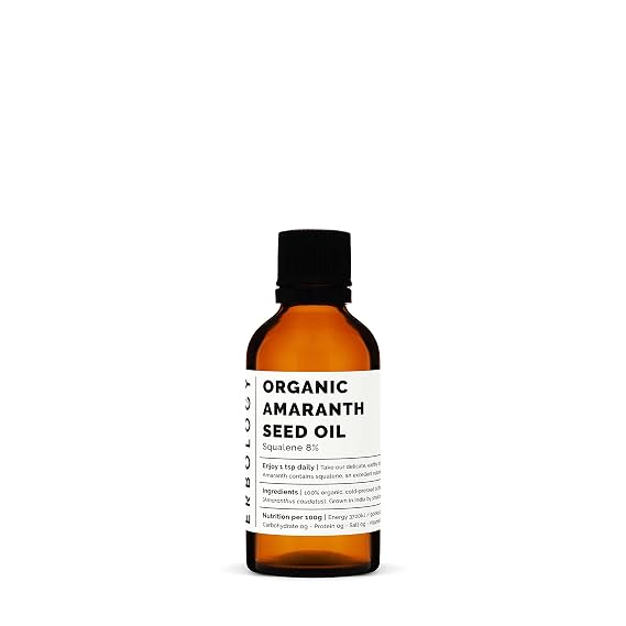 Erbology Organic Amaranth Oil 1.7 fl oz - Cold-Pressed - Rich in Squalene (8%) and Vitamin E (580% RI) - Regenerate and Nourish - No Additives or Preservatives - Sustainably Sourced - Vegan - GMO-Free