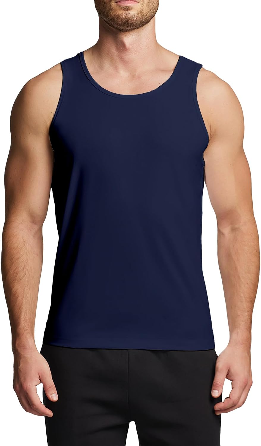 Fioboc Mens Tank Tops Quick Dry Summer Sleeveless Athletic Muscle Shirts Bodybuilding Gym Workout Fitness Tank Tops for Men
