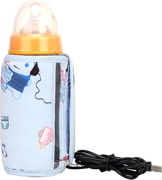 Pilarmuture Washable Baby Bottle Warmer, USB Portable Milk Heat Keeper,Maintain Perfect Temperature for Baby Milk,Used for Baby Milk,Used in Home,Outside and in Car