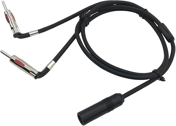 CHHLIUT FM Car Antenna Splitter 1 Female to 2 Male Auto Antenna Adapter Cable Aerial Car Stereo Radio Splitter Y Shape Extension