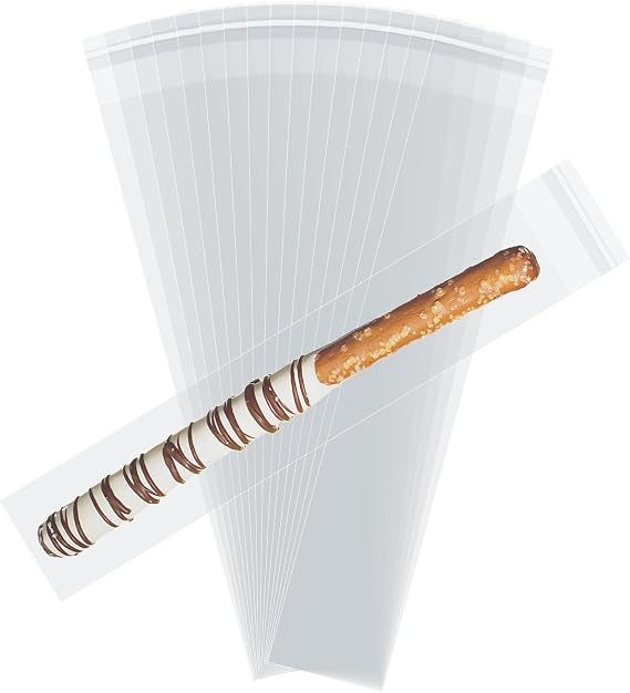 Morepack Pretzel Rod Bags Self Sealing Cellophane Bags 2x10 In 100 Pcs