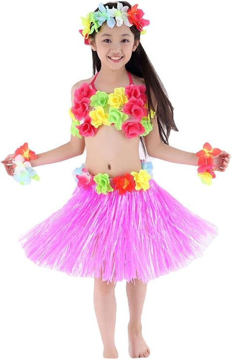 Hawaiian Hula Dance Costume 5pcs for Girls