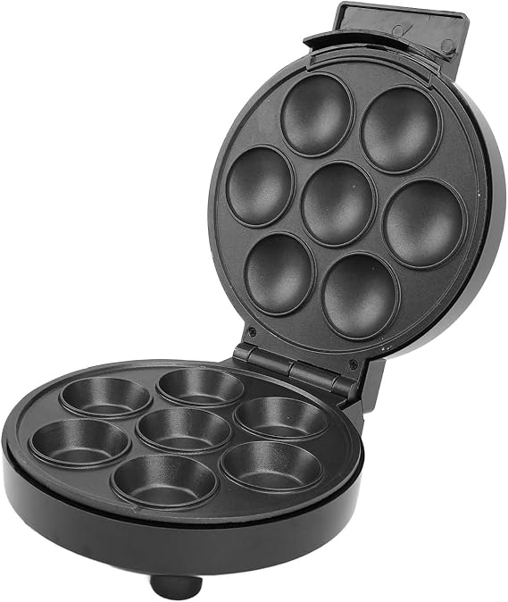 Cupcake Maker Mini Donut Maker Non Stick Cool Touch Electric Donut Maker Double Heated Makes 7 Cupcakes Perfect for Breakfast Snacks and Desserts(US Plug 110V)