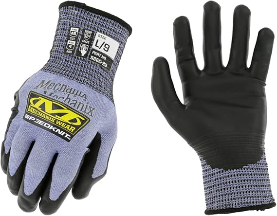 Mechanix Wear SpeedKnit S2EC33 Coated-Knit Work Gloves Light Blue Small