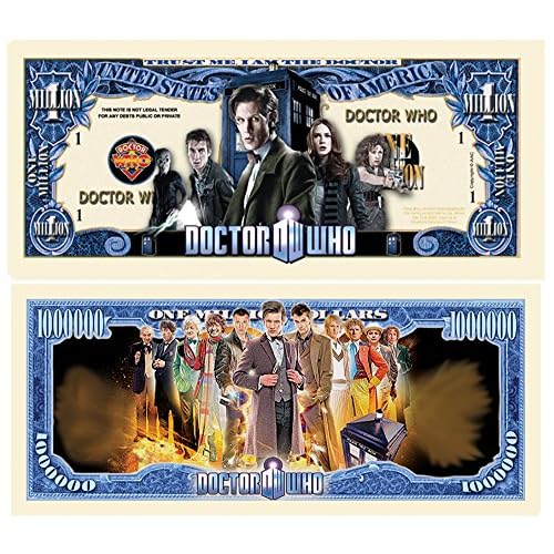 American Art Classics Doctor Who Limited Edition Collectible Million Dollar Bills Pack of 5 Bills