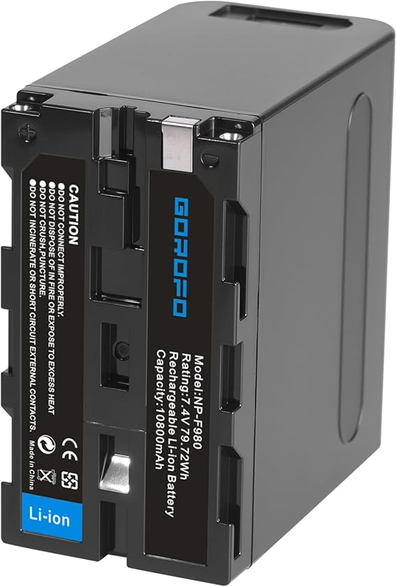 NP-F970 Replacement Battery with USB, for Sony NP-F970 NP-F980 NP-F960 NP-F950 NP-F930 NP-F550 NP-F570 NP-F750 Handycam Video Light Monitor (1 Battery)