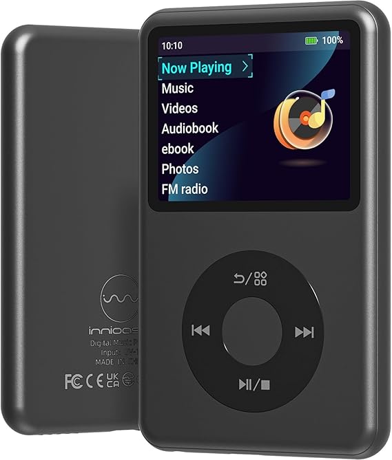 MP3 Player with Bluetooth Black 64GB Video EBOOK BLACK