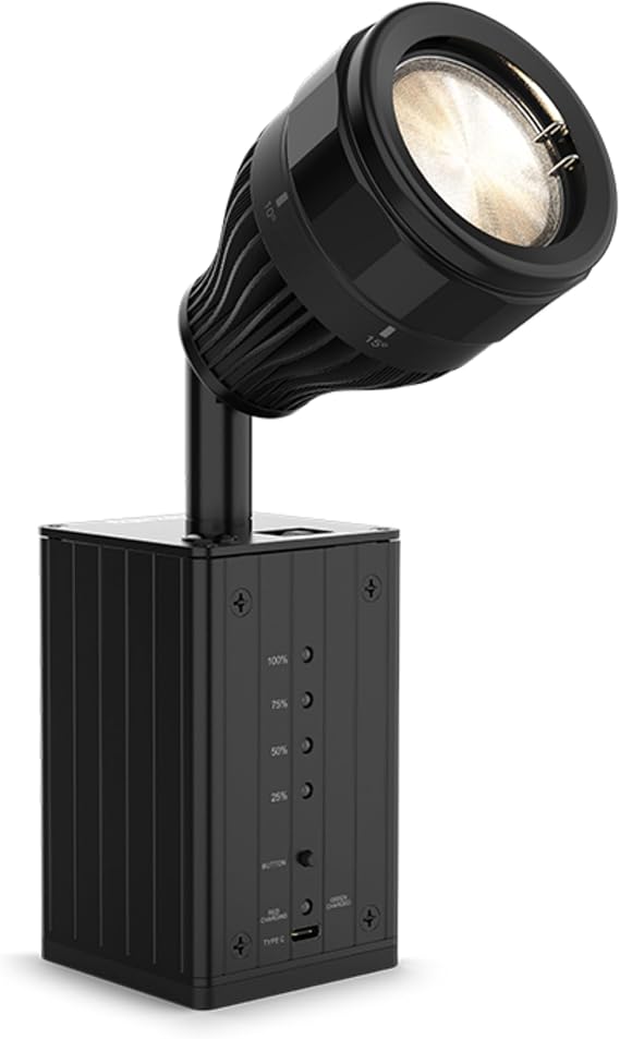 CHAUVET DJ EZPin Zoom Pack Rechargeable Pin Spot Lighting System | Four EZPin Zoom Fixtures with Manual Zoom | Magnetic Base Mounting, IRC-6 Wireless On Off Control | Carry Bag Included