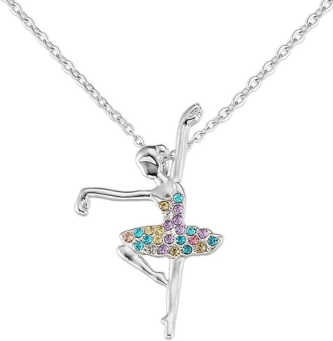 Ballerina Necklace For Women Little Teens Young Lady 13-19 First Dance Recital Ornament Ballet Pendant Neckalce