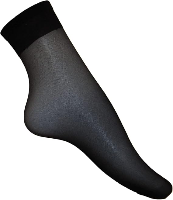 Silky 3 Pairs Shiny 15 Denier Ankle Socks One Size Black One Size Fits All, Black, One Size