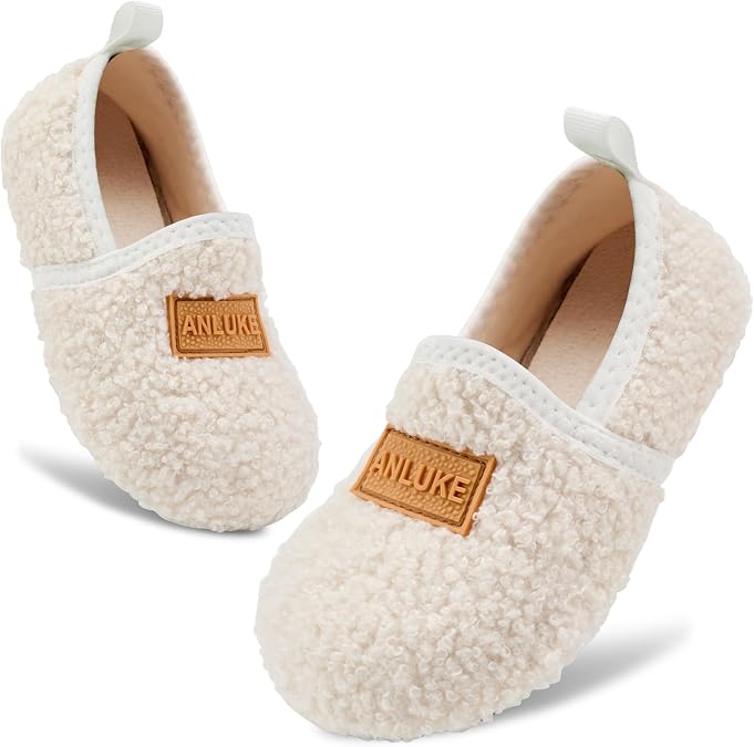 ANLUKE Kids Toddler House Slippers for Boys Girls Warm Indoor Outdoor