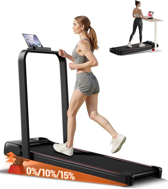 Walking Vibration Pad with Vibration Plate 15% Incline Walking Pad 3.0HP Compact Portable Treadmills for Home 265LBS Vibration Plate Treadmill with Remote Control