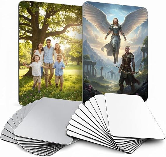 KUBO Sublimation Metal Photo Blanks (2x3.5) - Bulk - Sublimation Photo Blanks with White or Brushed Silver Finish - Blank Aluminum for Pictures, Signs, and Panels - Aluminum Sheet Metal