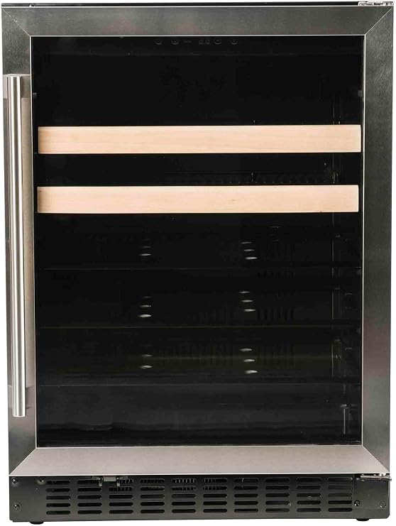 Azure A124BEV-S 24 inch Beverage Center with Stainless Trim Glass Door