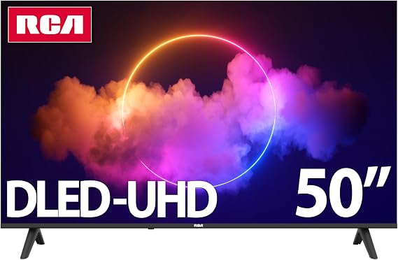RCA 50-Inch UHD Smart Google TV, Frameless LED Display with HDR10, Wi-Fi and Bluetooth, Google Assistant Built-in, Compatible with Alexa
