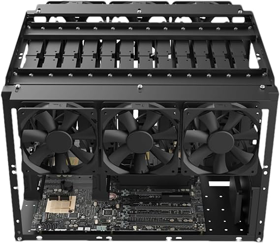 Open Frame Computer Case Stackable Desktop Chassis Rack Stand